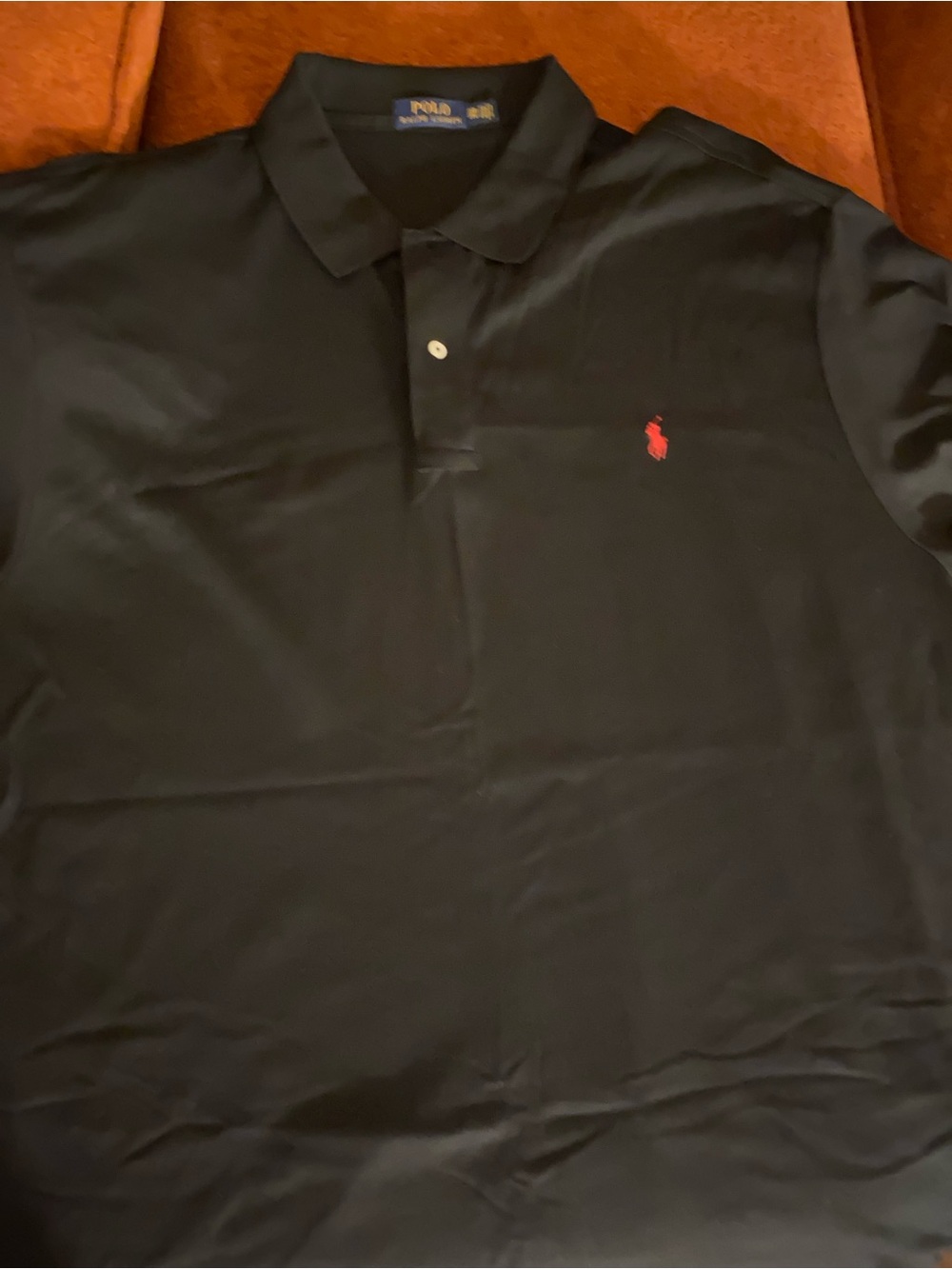 Authentic Polo by Ralph Lauren Black Polo with Red Pony Logo